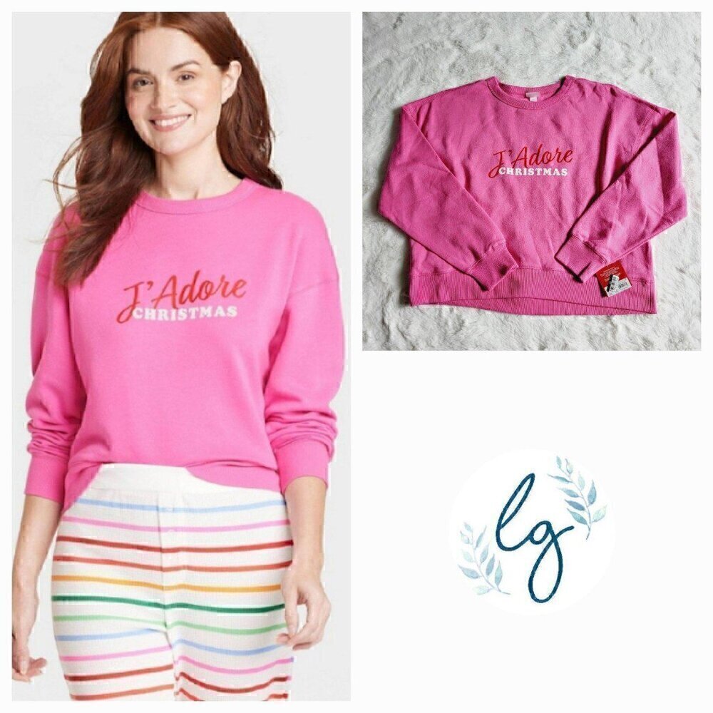 Wondershop Women's J'Adore Christmas Matching Family Sweatshirt, SW7-D